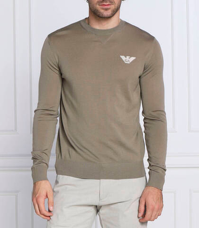 Хлопковый свитер Emporio Armani - песочный(6L1MXG 1MJVZ)