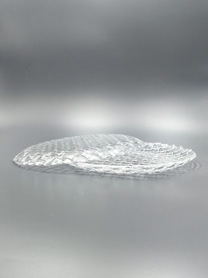 Набор круглых блюд 26 см. 2 шт. стекло, плетеная серия