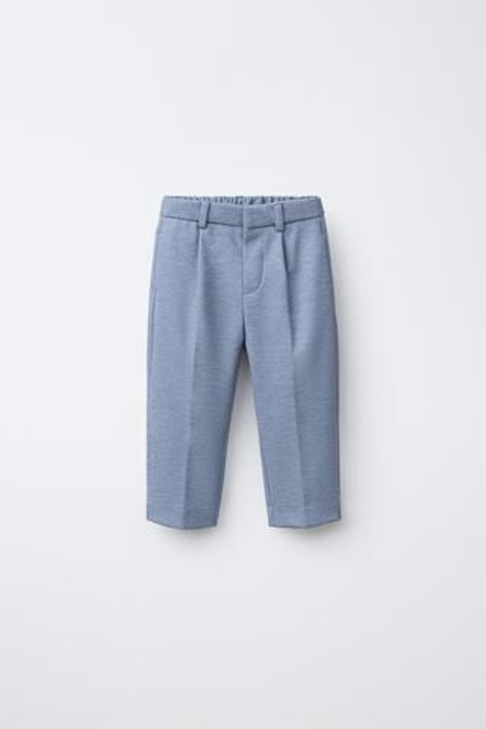 ZARA КОСТЮМНЫЕ БРЮКИ COMFORT, СИНИЙ