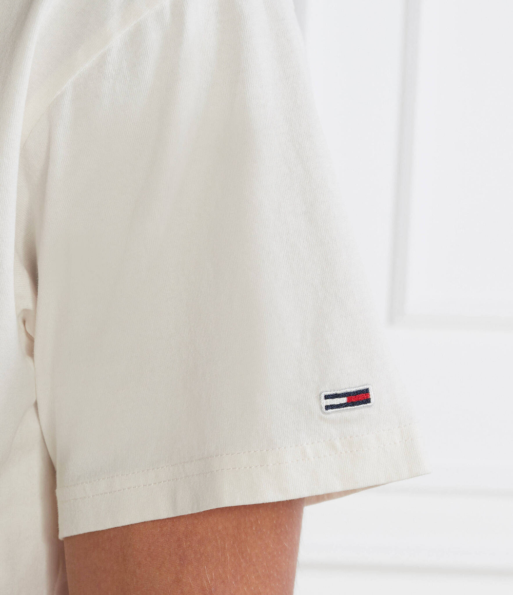 Футболка LINEAR FIRE FLAG Tommy Jeans - экрю(DM0DM17738)