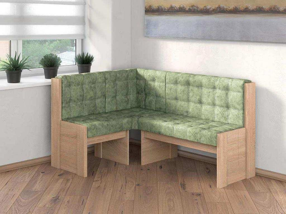 Угловая скамья Квадро дуб сонома/Мохито