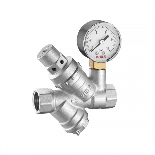 Регулятор давления воды 3/4 с фильтром и манометром  ViEiR  (20/1шт)