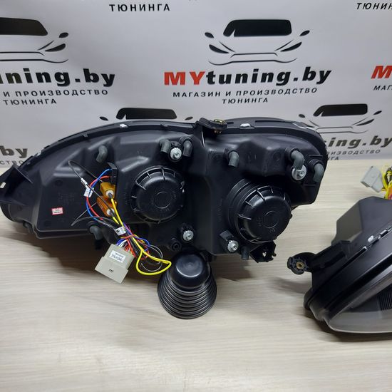 Передние фары daylight black для Mercedes S W220