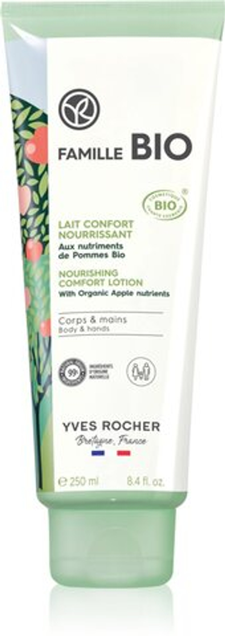 Yves Rocher FAMILLE BIO - питательное молочко для тела /  with Organic Apple 250  ml  / GTIN 3660005737508