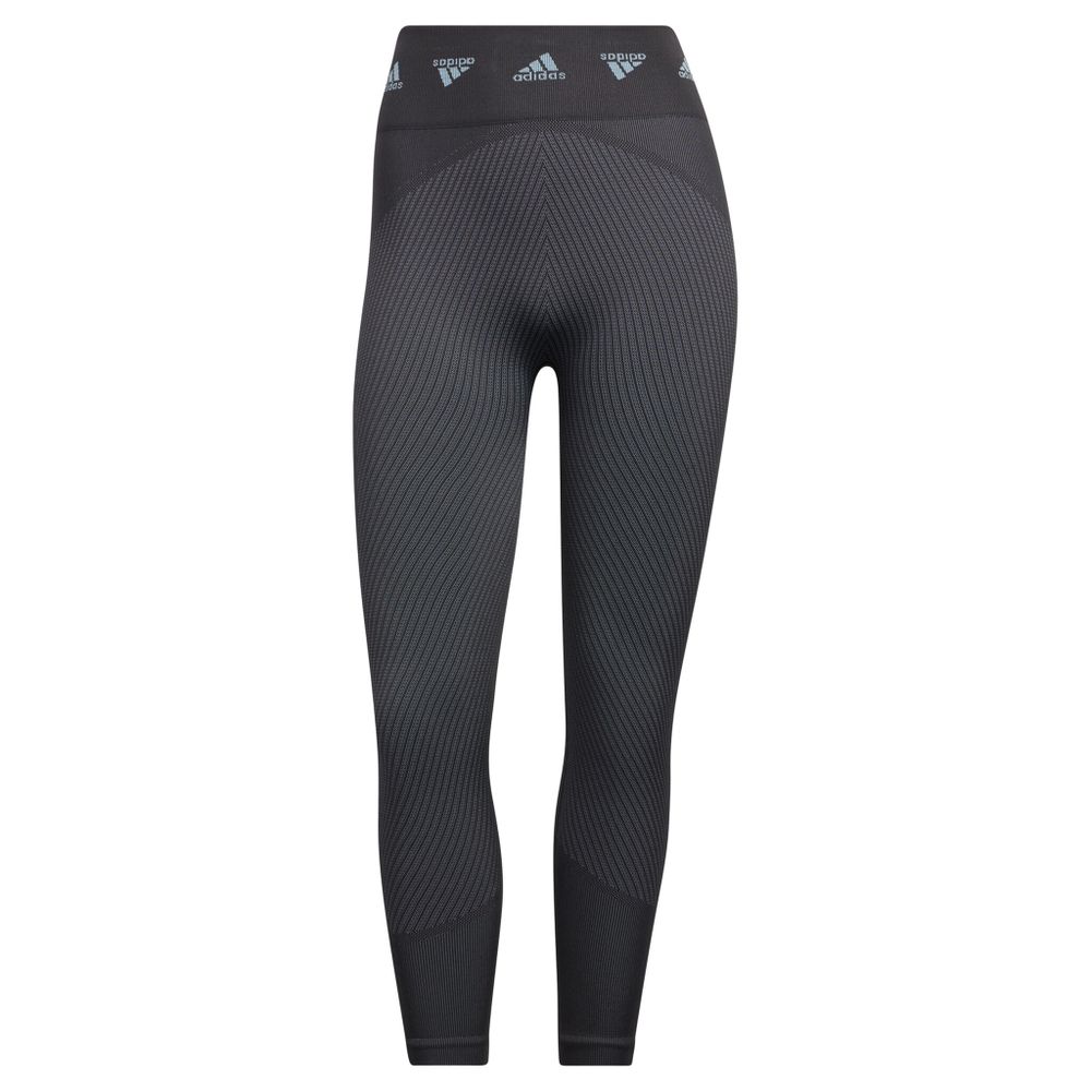 Женские теннисные брюки adidas Aeroknit Branded 7/8 Tight Women - Dark Grey