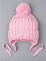 Шапка для девочки на завязках осенняя