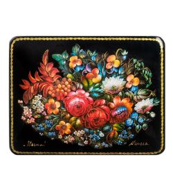 ШК-19/ 9-A Шкатулка в технике декупаж «Цветы» (10х8х3,5)