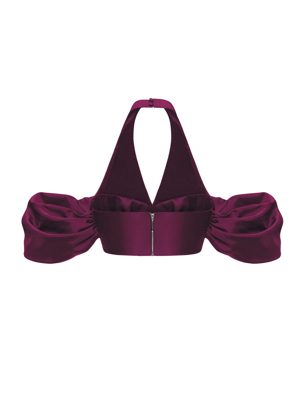 Драпированный укороченный топ из тафты