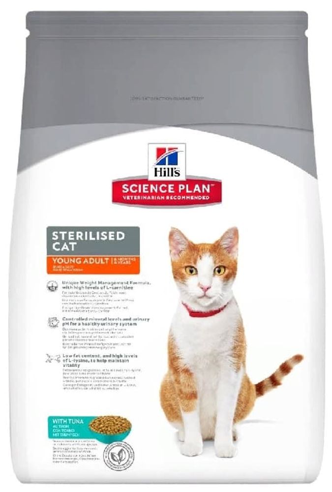 Сухой корм Hill's SP Sterilised Cat для стерилизованных кошек и котят с тунцом 3кг