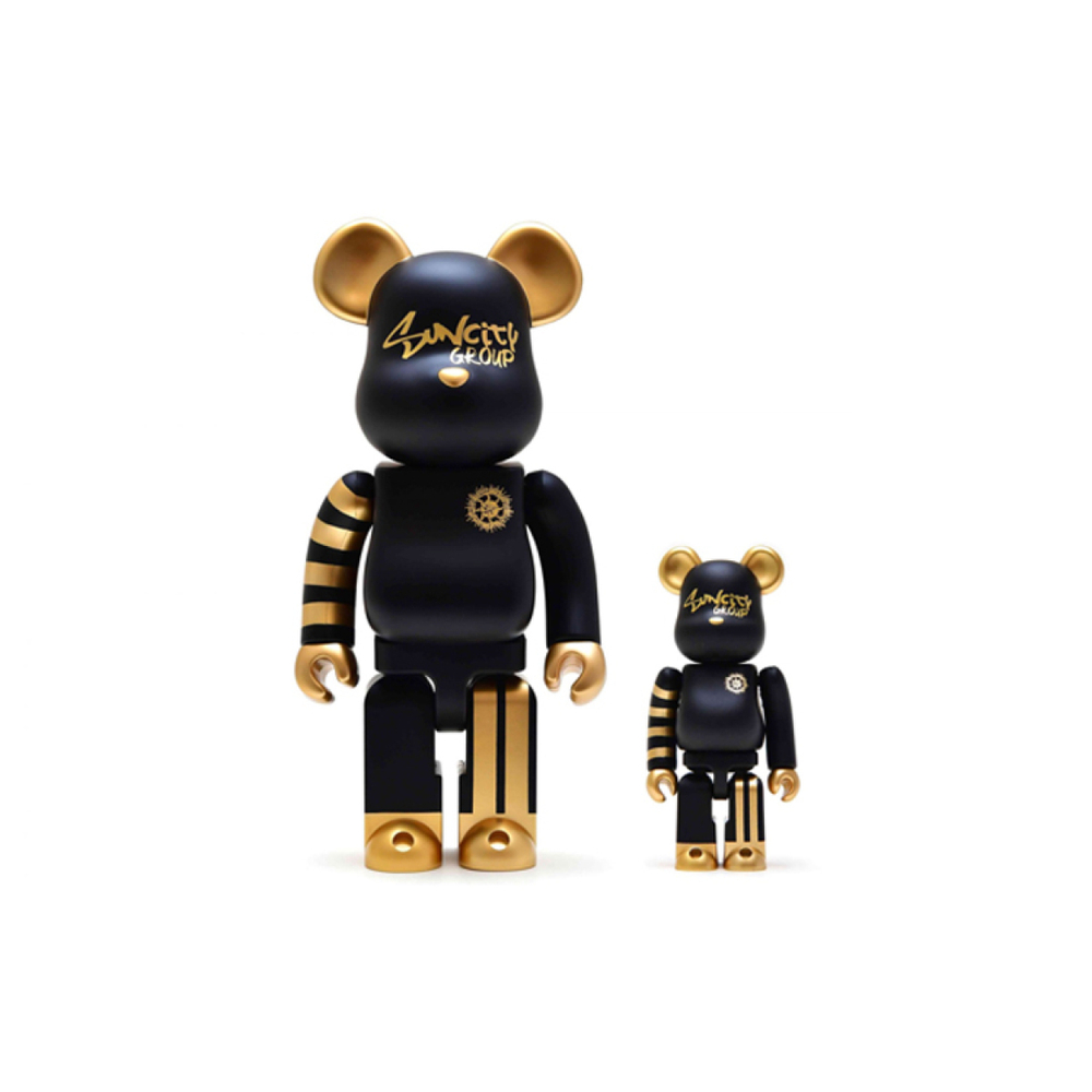 Дизайнерские игрушки BE@RBRICK 400%100% Noir Gold +Neon Futurity 100%+400%, 1178431-601222593