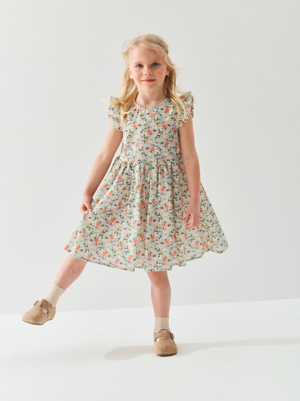 Платье хлопковое "Цветущий сад"