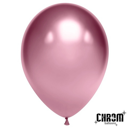 Воздушные шары Дон Баллон, хром розовый, 50 шт. размер 12" #611105