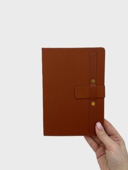 Блокнот А5 линейка 130л коричневый (8394-2)