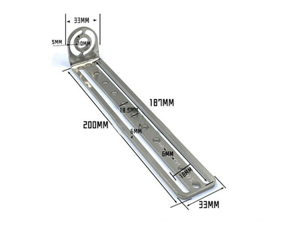 Right angle l-shaped m10 bracket 200mm