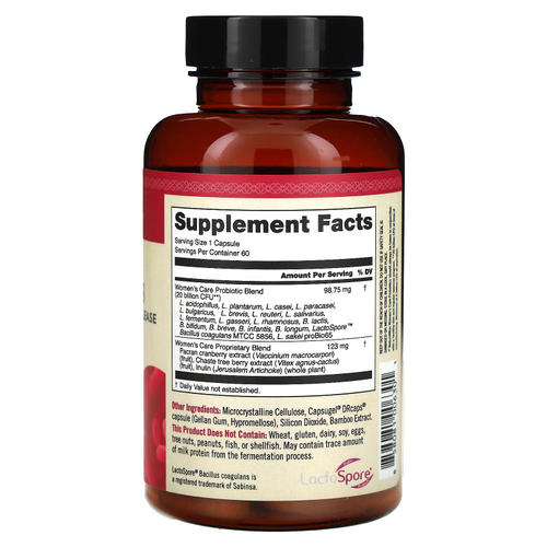 NatureWise, пробиотики для женщин, WiseBiotics, с отсроченным высвобождением, 60 капсул