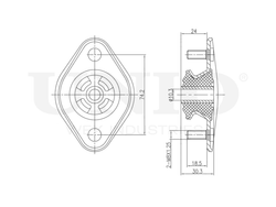 Опора амортизатора задняя UNIO RMP-13022