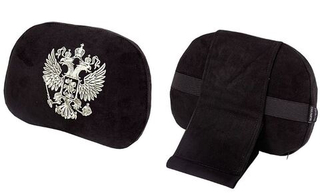 Подушка на подголовник Coolpart - MAXIMAL (1шт) - 217BL-EM черный ГЕРБ