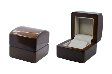 Футляр под серьги/подвеску (коричневый светлый, дерево глянец)