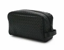 Кожаный несессер с плетением Bottega Veneta Intrecciato