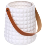 Ваза из пластика «Адель» 15,5*17,5см клетка, цвет белый