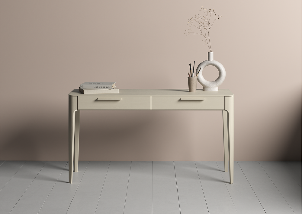 Консоль Type oak 2 ящика ширина 140 см (молочный)