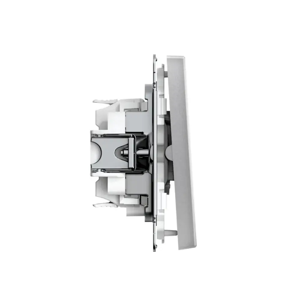 ARTGALLERY 2-клавишный ВЫКЛЮЧАТЕЛЬ ДЛЯ ЖАЛЮЗИ, 2х сх.4, 10А, механизм, быстрозажим. клем., АЛЮМИНИЙ