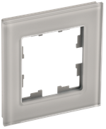 BRITE Рамка 1 -местная РУ-1-2-БрД стекло дымчатый IEK