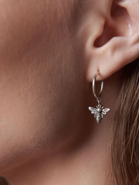 Серьги ПЧЕЛА, серебро