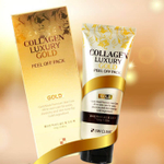 3W Clinic. Золотая маска-плёнка для очищения лица с коллагеном Collagen Luxury Gold Peel Off Pack