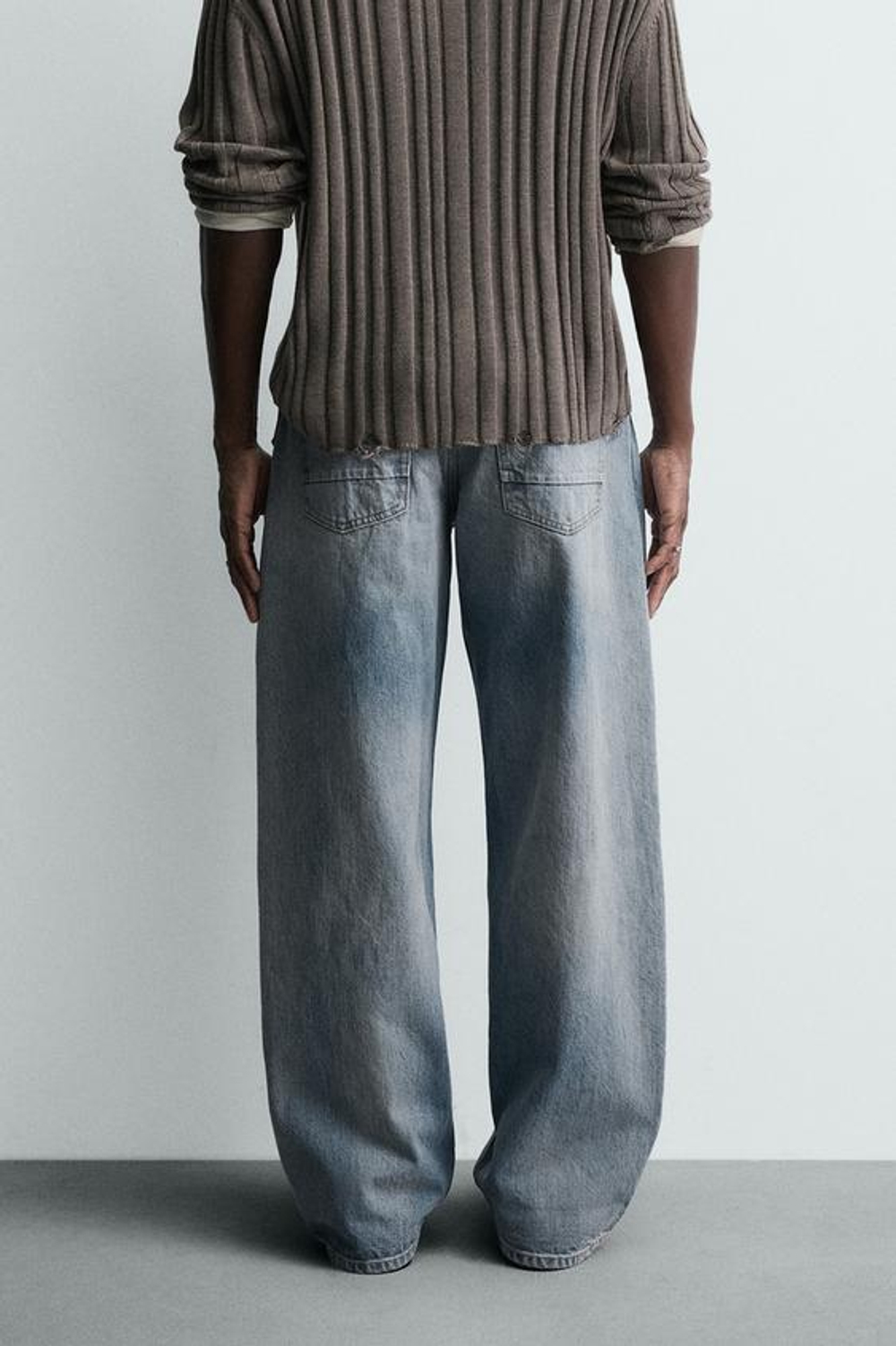 ZARA ДЖИНСЫ BAGGY FIT, СИНИЙ/ИНДИГО