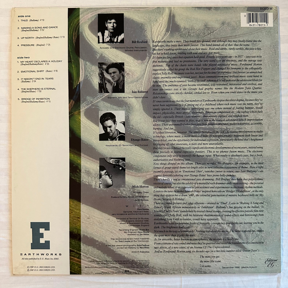 Bill Bruford's Earthworks ‎– Earthworks (США 1987г.)