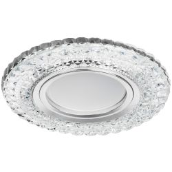 Светильник встраиваемый cо светодиодной подсветкой ЭРА DK LD3 SL/WH под лампу MR16 GU5.3 прозрачный