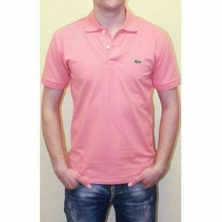 Мужское поло розовое Lacoste Pink Polo