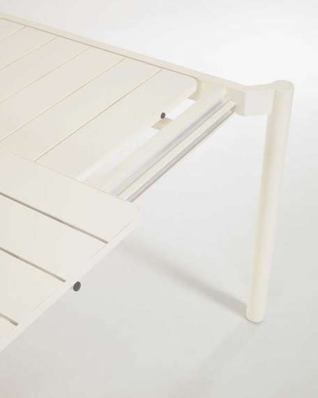 Раздвижной уличный стол Zaltana из алюминия светло-серого цвета, 180 (240) x 100