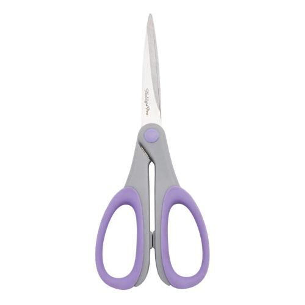 590453 Ножницы для дома и офиса, 18,5 см/7,25', силиконовые ручки SOFT, светло-фиолетовый, Hobby&Pro