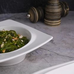 Салатник 185 мл 15*15 см h4,5 см с бортом Asymmetry белый фарфор NEW P.L. Proff Cuisine [6]