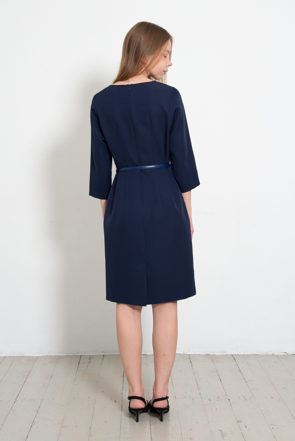 Платье женское 3445ЛП, темно-синий #89ТС053445ЛП