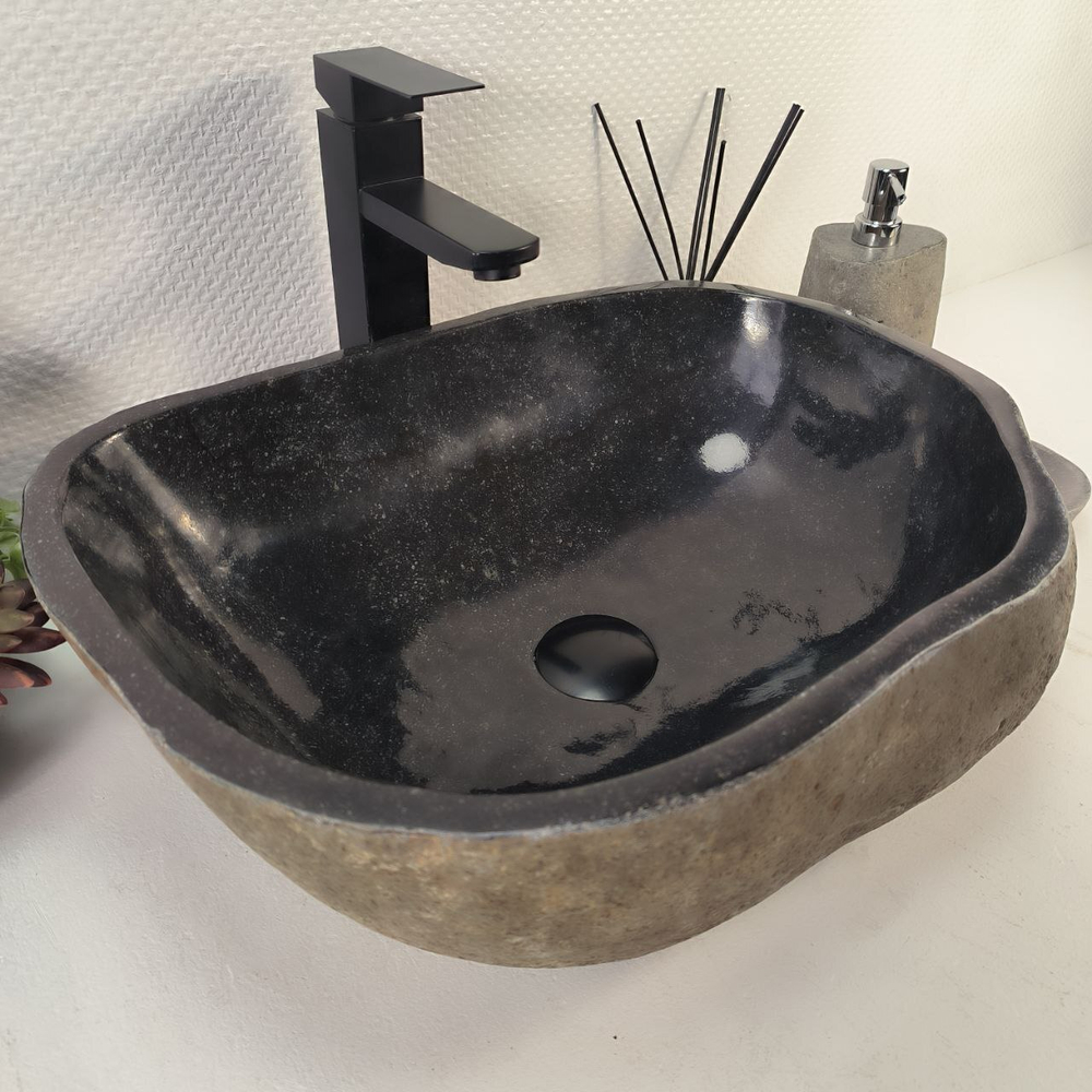 Раковина из речного камня RS-65250 50*37*15 0856