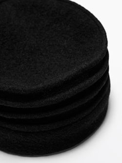 Massimo Dutti Берет из 100% шерсти - Limited Edition, черный