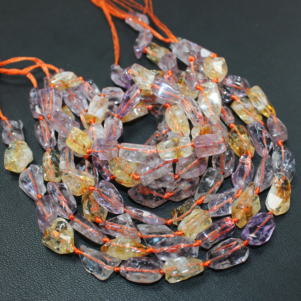 Аметрин галтовка граненый 9-12мм