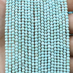 Турквенит Голубой натуральный, бусины шарик 2 мм, на нитке 38 см