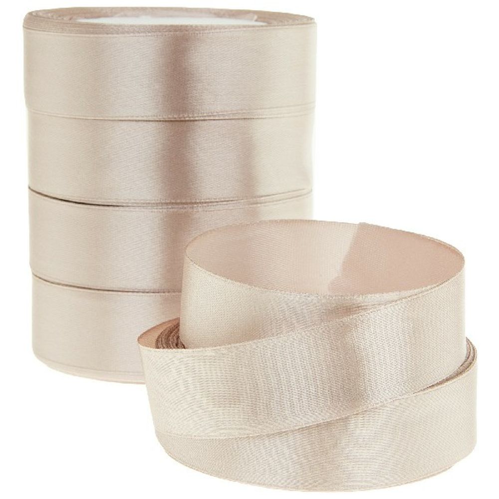 Лента атлас 2.5см*22.85м ПЫЛЬНО-РОЗОВЫЙ