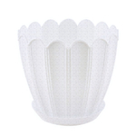 Кашпо "Хризантема" с поддоном 3,4л (бел)