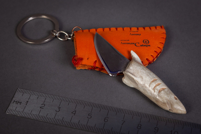Нож-листорез "Акула" рог лося + металл