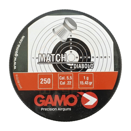 Пули Gamo Match 5,5 мм 1.0 г (250 шт)