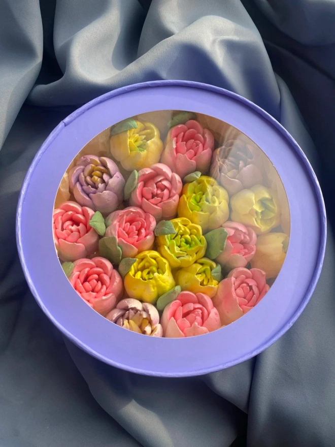 Зефирный букет "Тюльпаны", d=21см