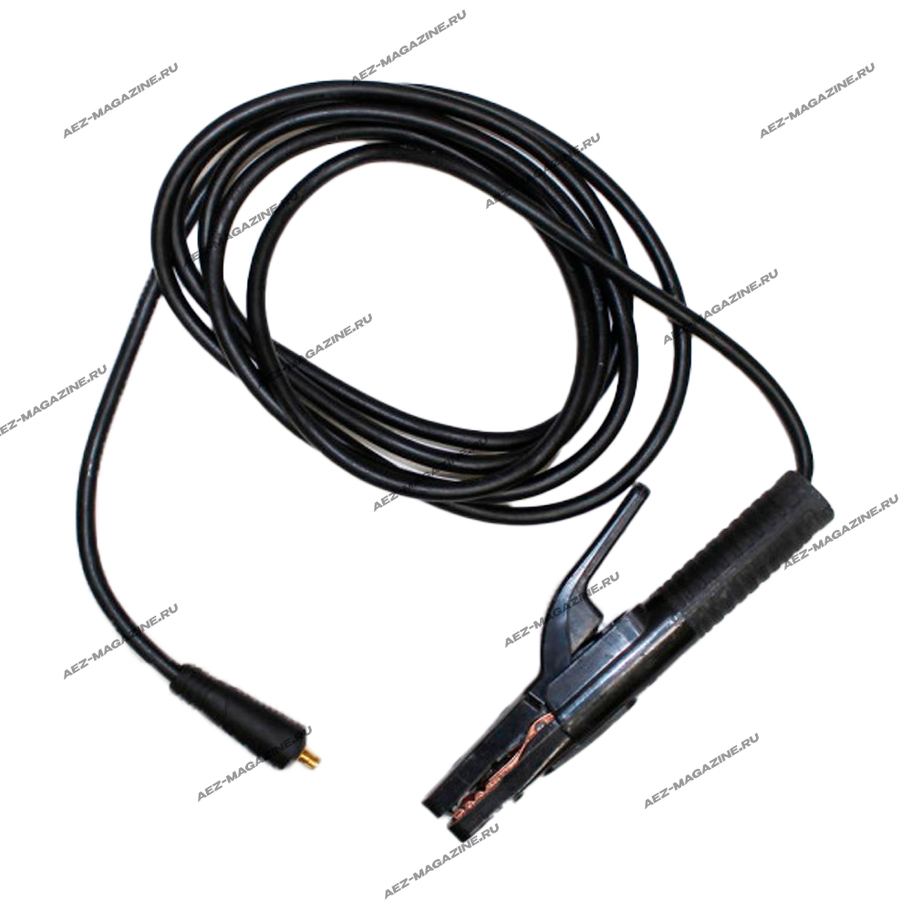 Кабель сварочной массы, байонетный d10, сечение кабеля 18мм2, длина 4м, электродержатель средней м