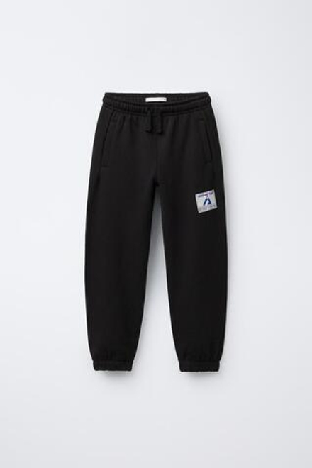 ZARA БРЮКИ-ДЖОГГЕРЫ, ЧЕРНЫЙ