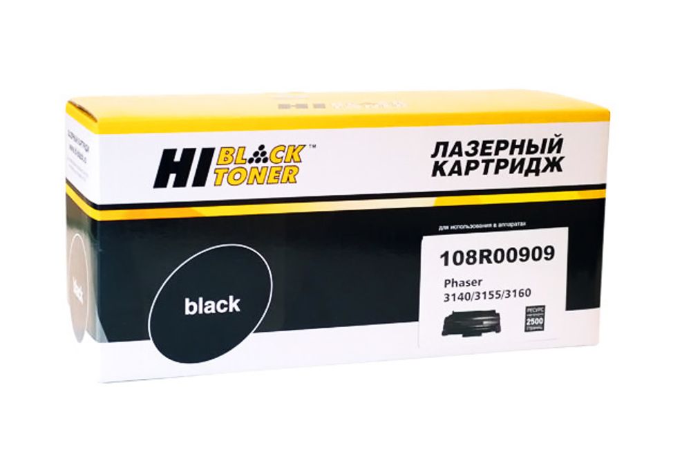 HB-108R00909 картридж для принтера Xerox Phaser 3140/ 3155/ 3160, черный, 2500 страниц, совместимый