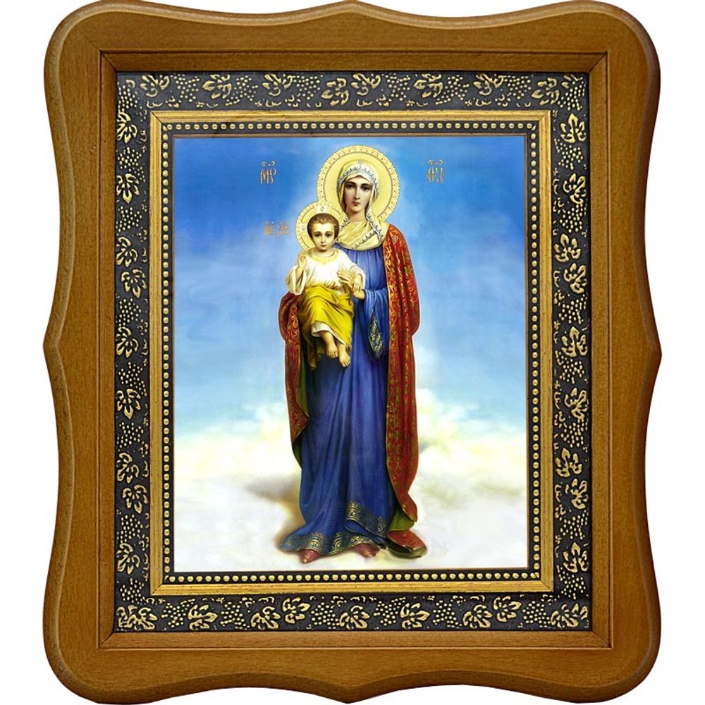 Благодатное Небо (Что Тя наречем). Икона Богородицы на холсте.